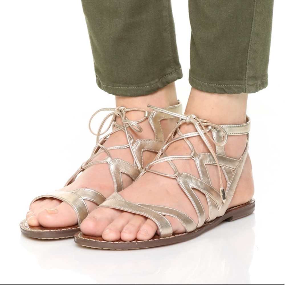 SAM EDELMAN Gold Gemma Gladiator Sandals